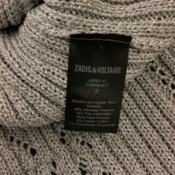 Zadig & Voltaire “Silver Metallic Jessy VL” - Picture 12 of 13